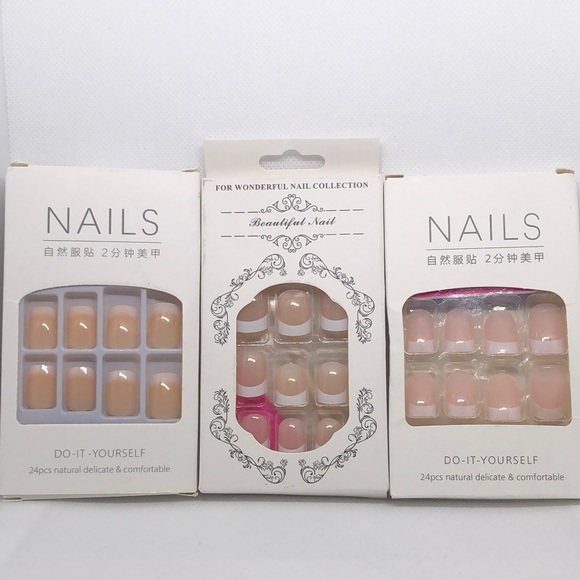 3 New In Box 🩷 Press on Nails 💅🏻 Do it yourself French Manicure 🩷 - Picture 1 of 4